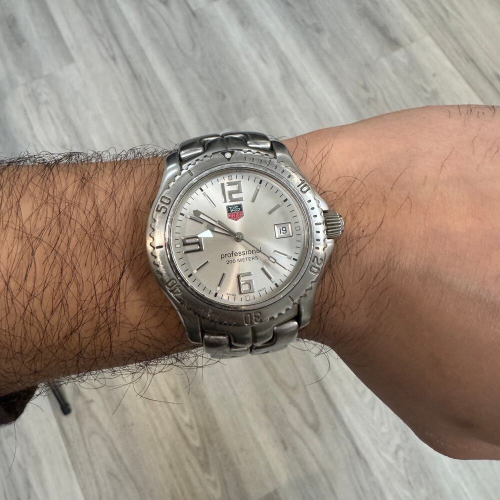 TAG HEUER Stainless Steel Link Watch White Dial Quartz Movement 38mm Bracelet